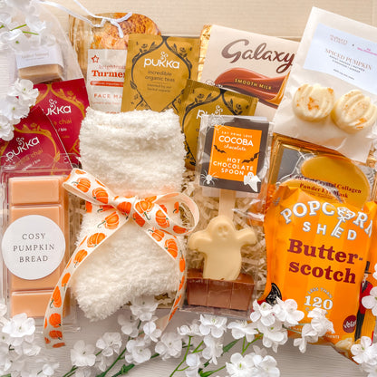 Cosy Pumpkin Bread Halloween Boo Basket