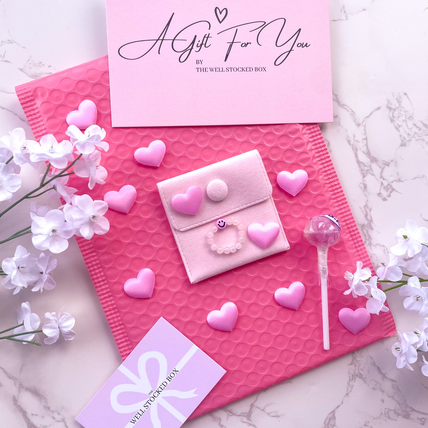 Smiley Rose Quartz Beaded Charm Ring