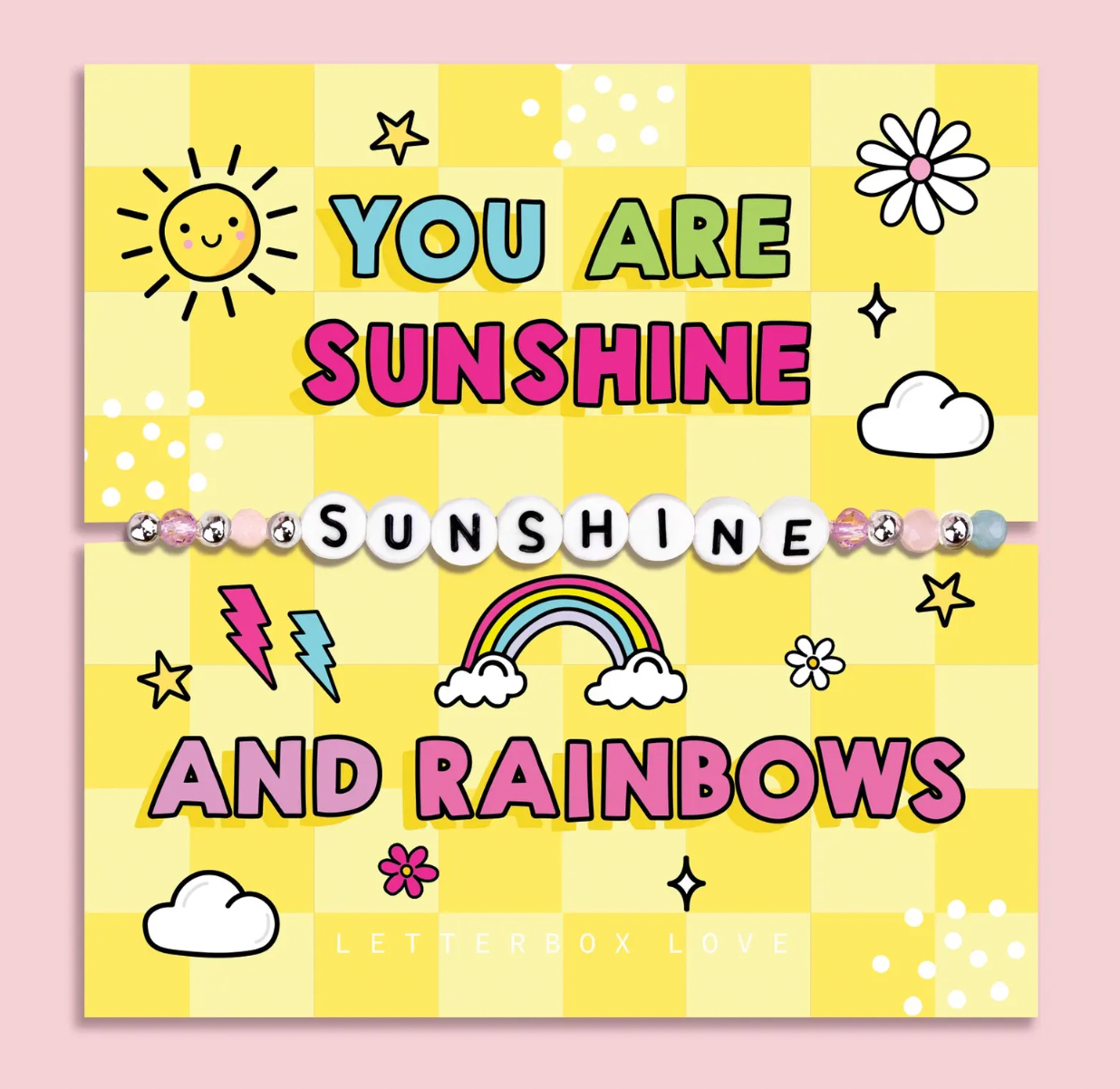 You Are Sunshine And Rainbows Beaded Bracelet