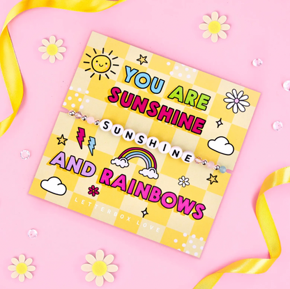 You Are Sunshine And Rainbows Beaded Bracelet