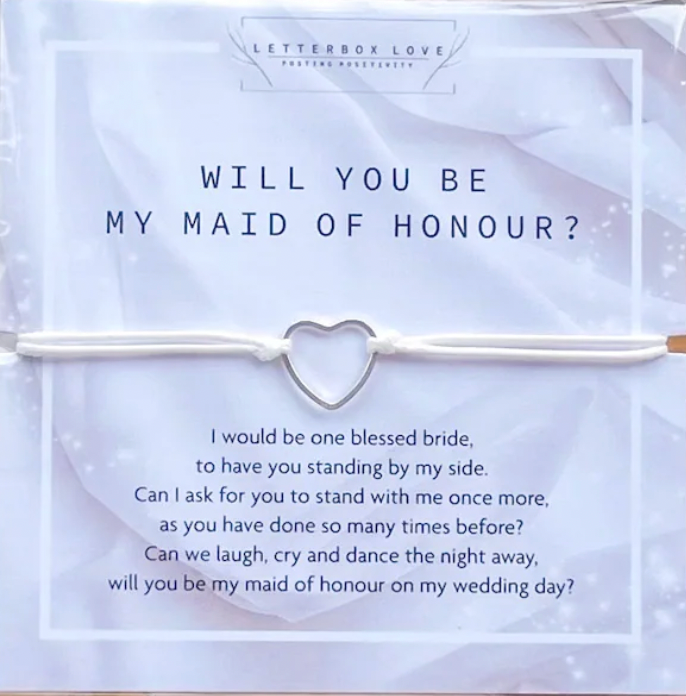 Maid Of Honour Proposal Bracelet