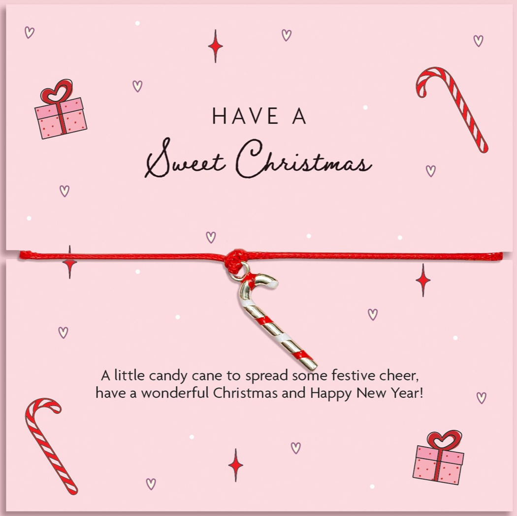 Have A Sweet Christmas Candy Cane Bracelet