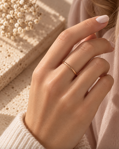 Rose Gold Hearts Ring